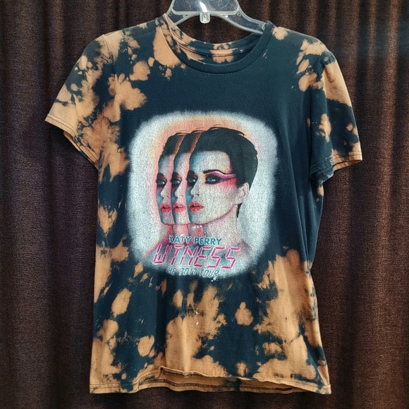 Reverse Dyed Tee Shirt Bundle One Of A Kind Katy Perry/Little Mermaid Size Small - Picture 2 of 5
